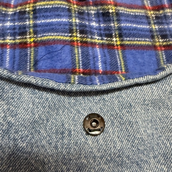 Upcycled Levi’s mini back pocket tote great vintage condition flannel lined - Picture 4 of 14